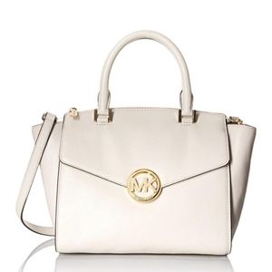 Michael Kors Hudson  Ivory Leather Convertible Bag